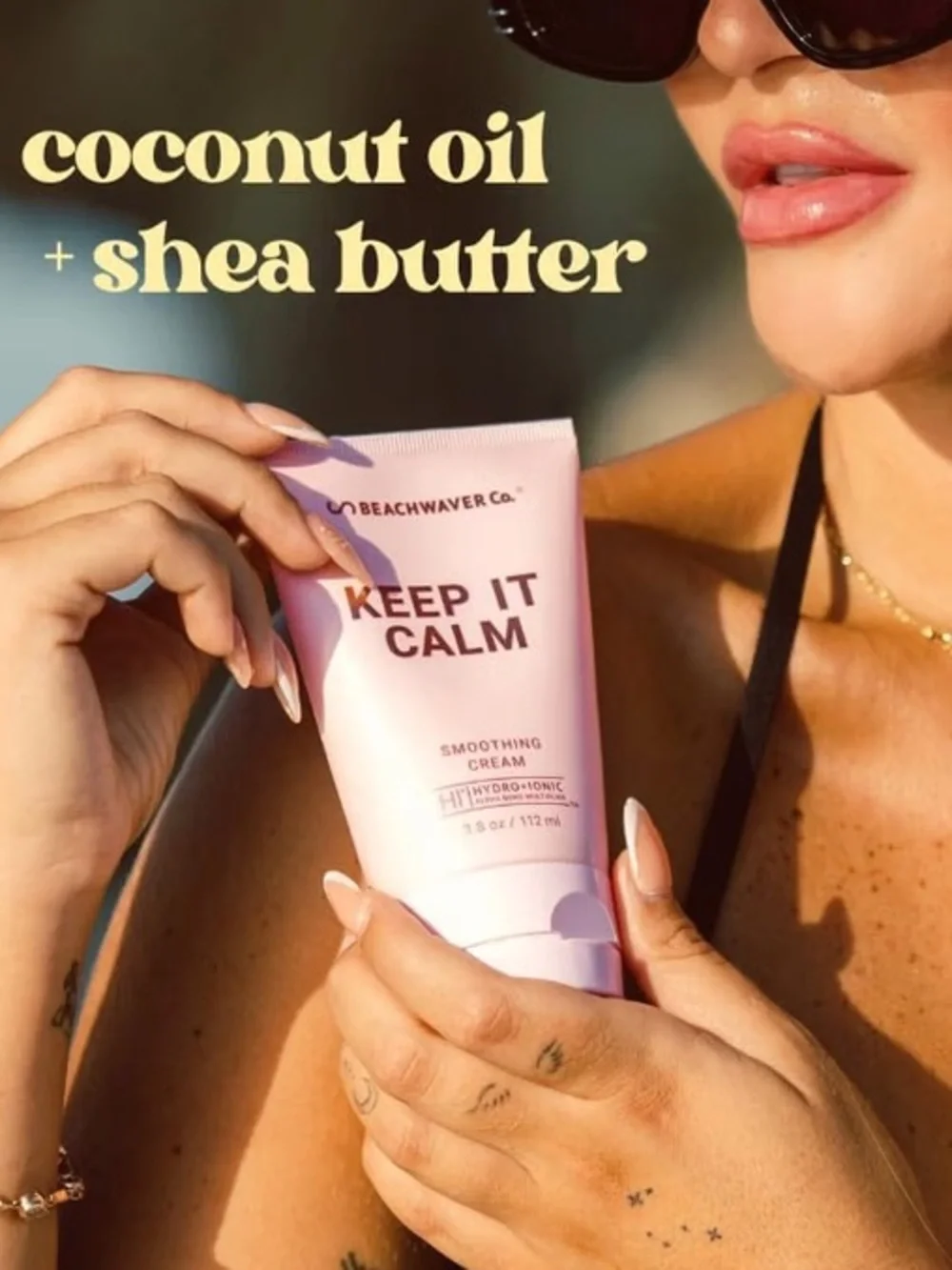 Beachwaver Co. Keep It Calm Tropical Scent Smoothing Cream Vegan Lightweight 3.8